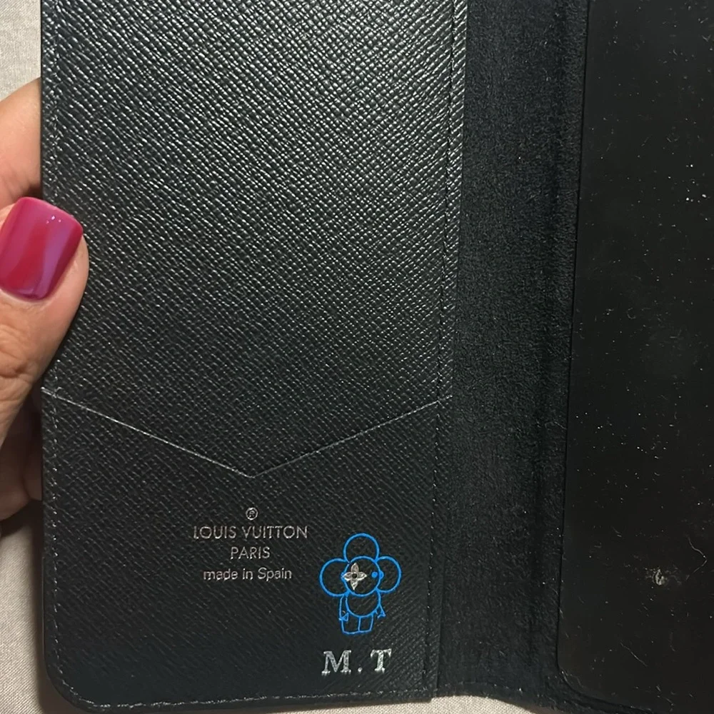 AUTHENTIC LOUIS VUITTON Epi Black Leather IPHONE X Case